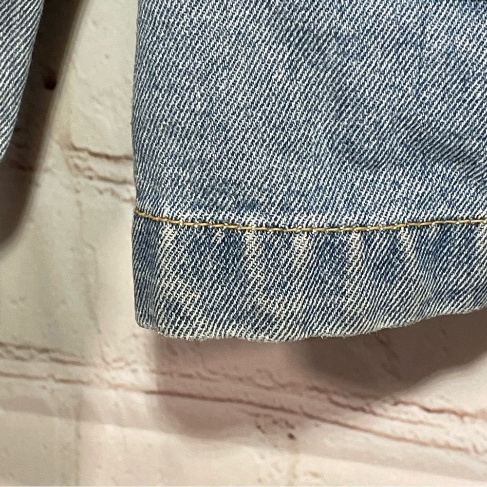 Vintage Steve Madden Jean Jacket Womens Size Large Faded Blue Buttons 90s - Picture 4 of 15